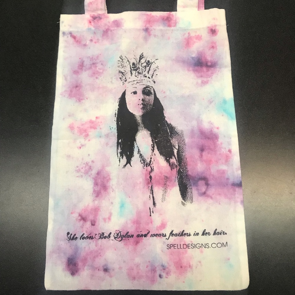 Ice dyed tote